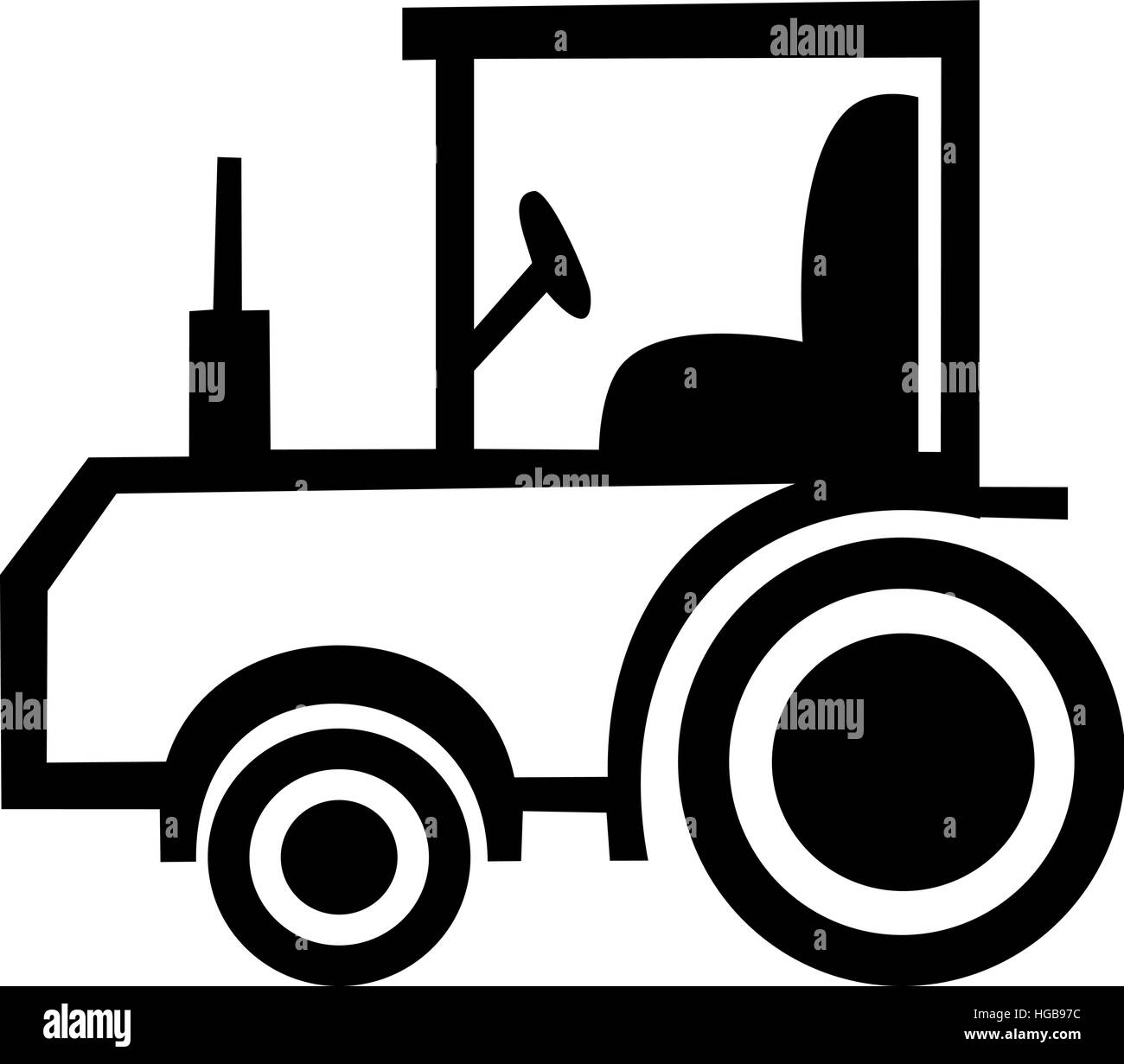 Detail Simple Tractor Clipart Nomer 50