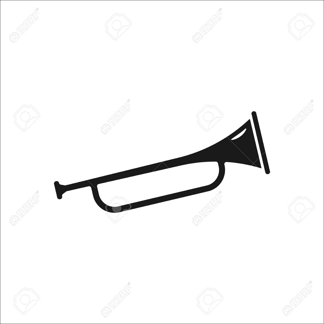 Detail Simple Trumpet Clipart Nomer 2