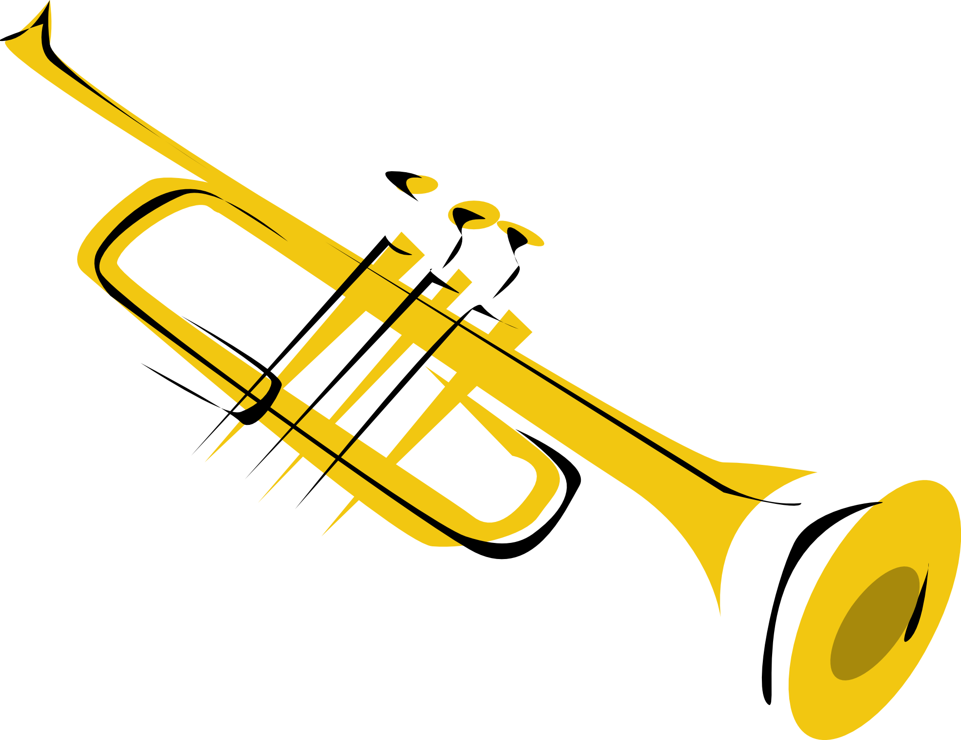 Detail Simple Trumpet Clipart Nomer 26