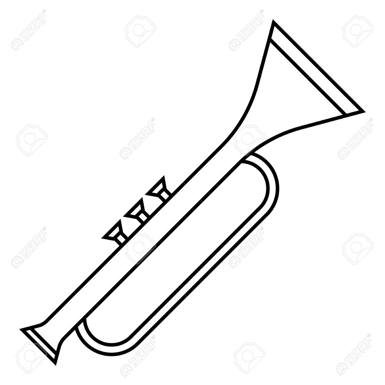 Detail Simple Trumpet Clipart Nomer 38