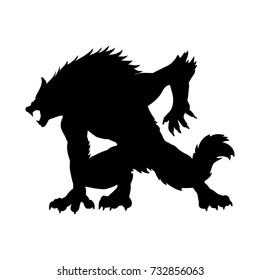 Detail Simple Werewolf Silhouette Nomer 3