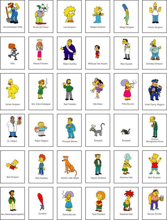 Detail Simpson Characters Pictures And Names Nomer 2
