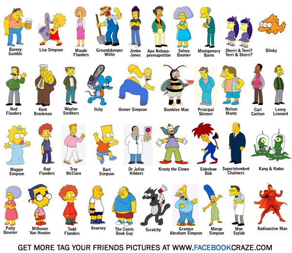 Simpson Characters With Pictures - KibrisPDR