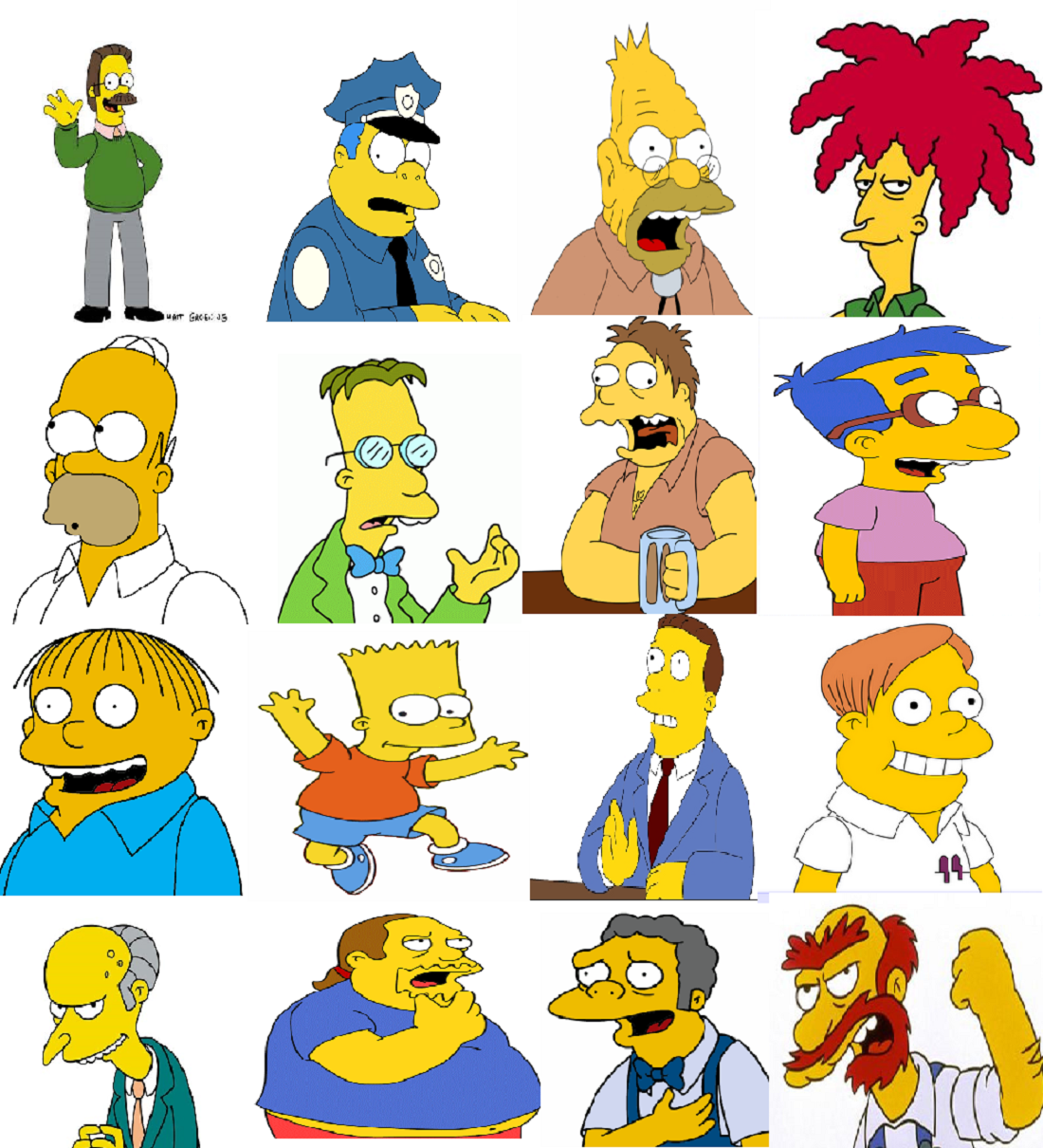 Detail Simpsons Cartoon Characters Pictures Nomer 51
