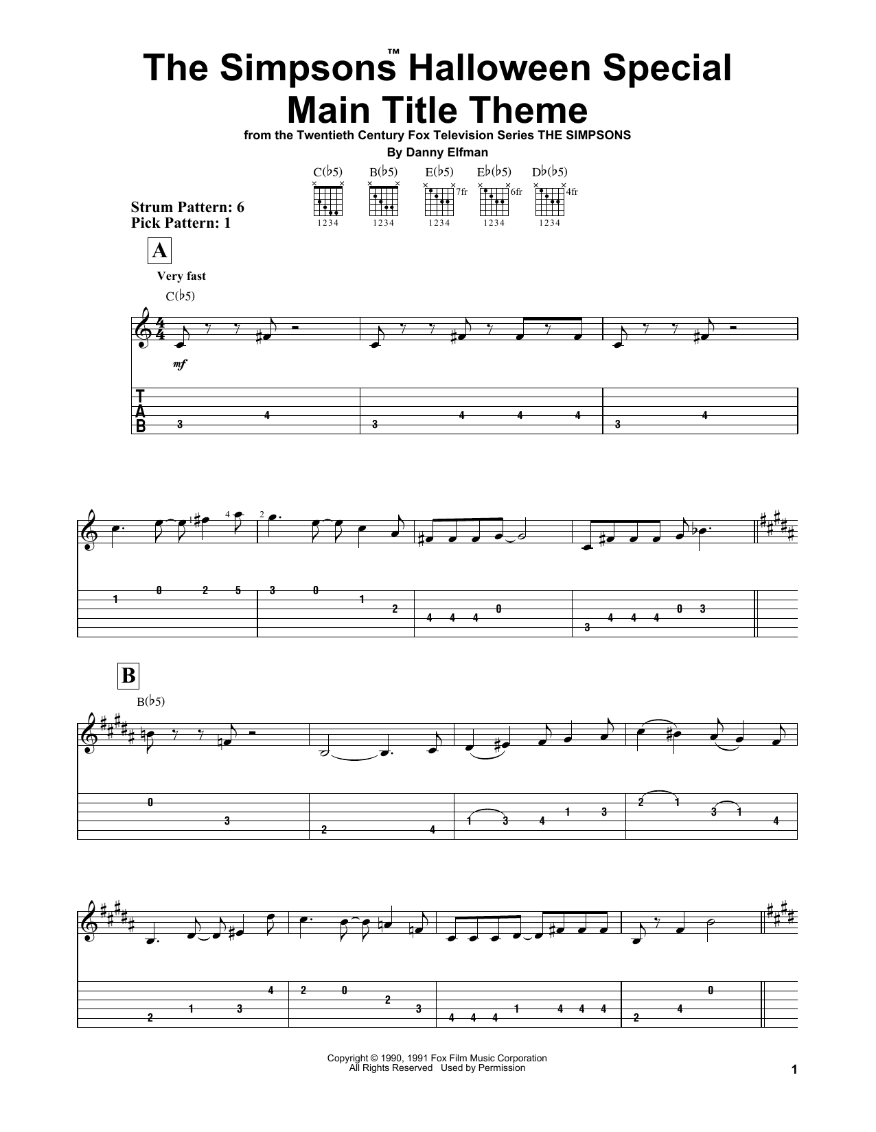 Detail Simpsons Guitar Tab Nomer 12