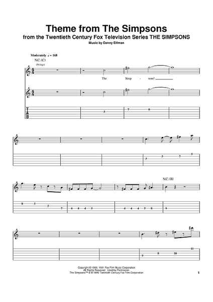 Detail Simpsons Guitar Tab Nomer 27