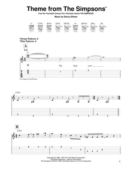 Detail Simpsons Guitar Tab Nomer 30