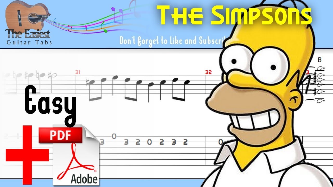 Detail Simpsons Guitar Tab Nomer 6
