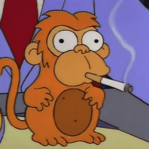 Simpsons Smoking Monkey - KibrisPDR