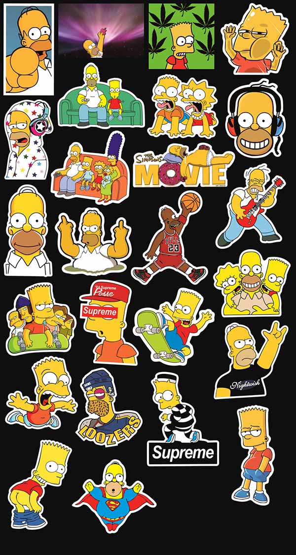 Detail Simpsons Sticker Pack Nomer 4