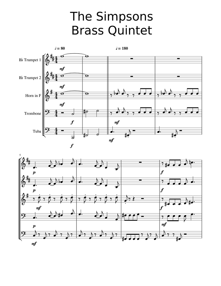 Detail Simpsons Trumpet Sheet Music Nomer 8