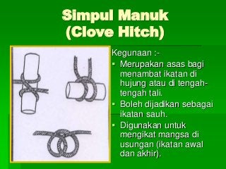 Detail Simpul Clove Hitch Nomer 43