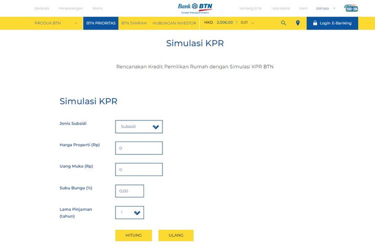 Detail Simulasi Kredit Rumah Btn Nomer 33