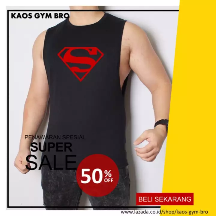 Detail Singlet Gym Pria Nomer 34