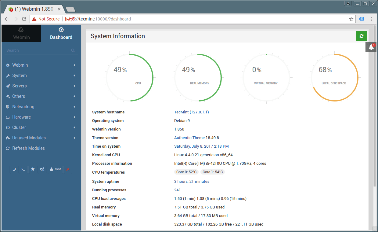 Webmin Control Panel - KibrisPDR