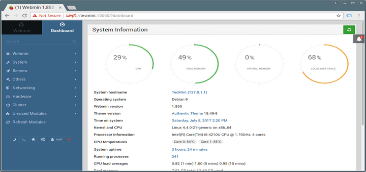Detail Webmin Control Panel Nomer 12