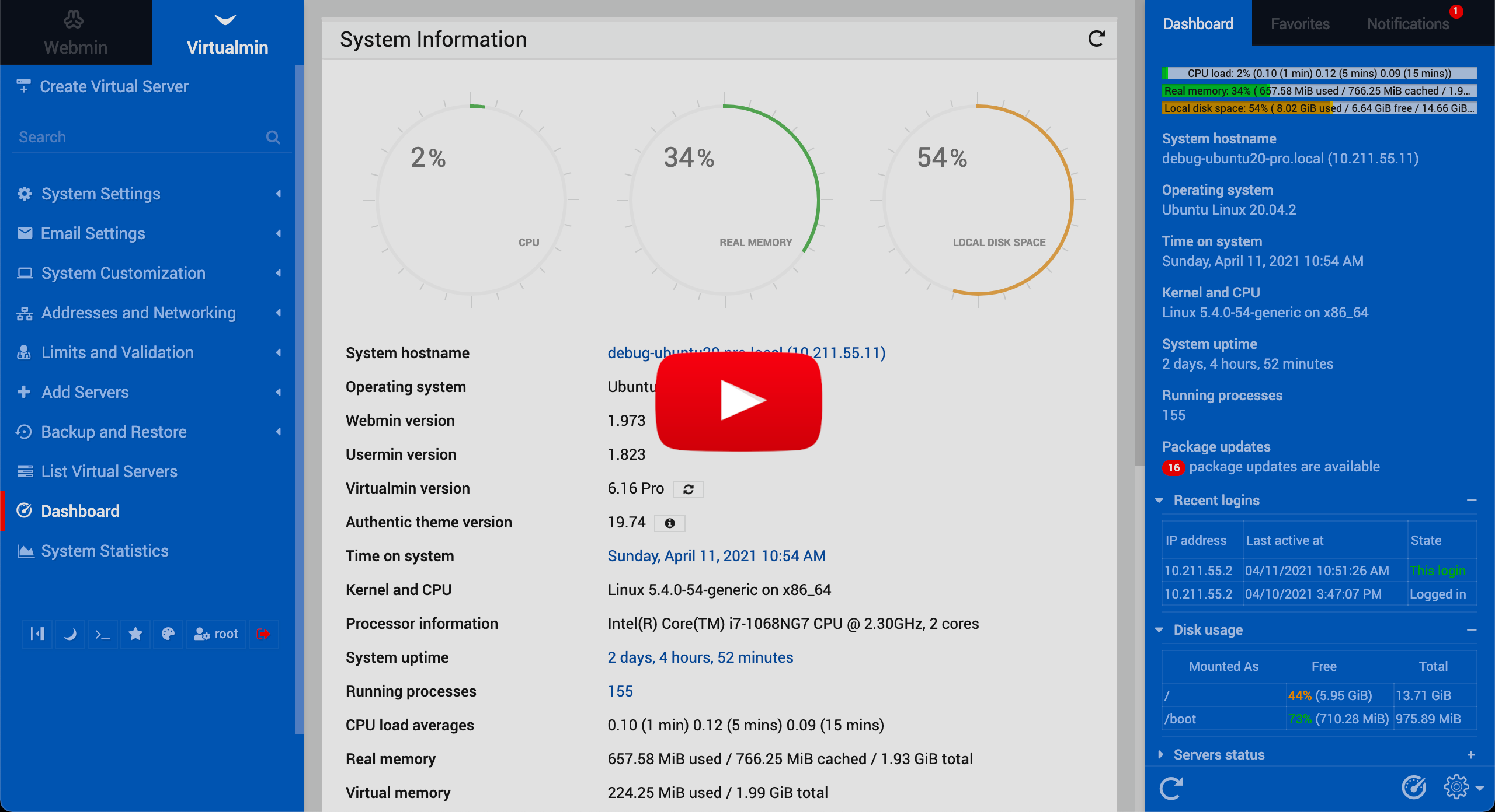 Detail Webmin Control Panel Nomer 14
