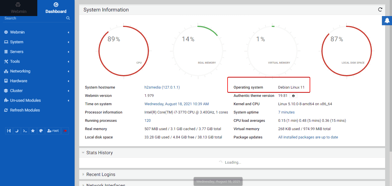 Detail Webmin Control Panel Nomer 18