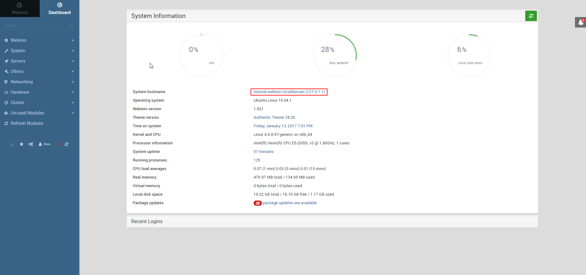 Detail Webmin Control Panel Nomer 20