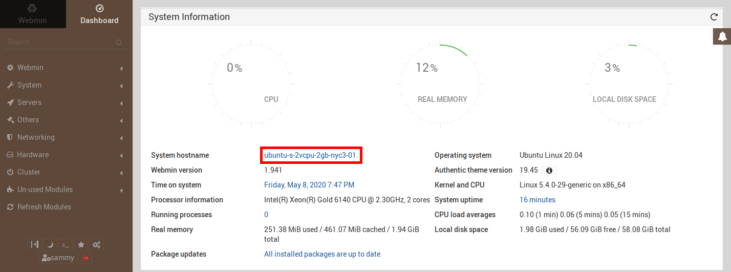 Detail Webmin Control Panel Nomer 22