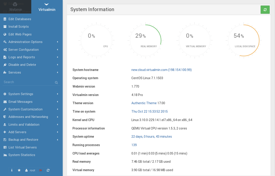 Detail Webmin Control Panel Nomer 34