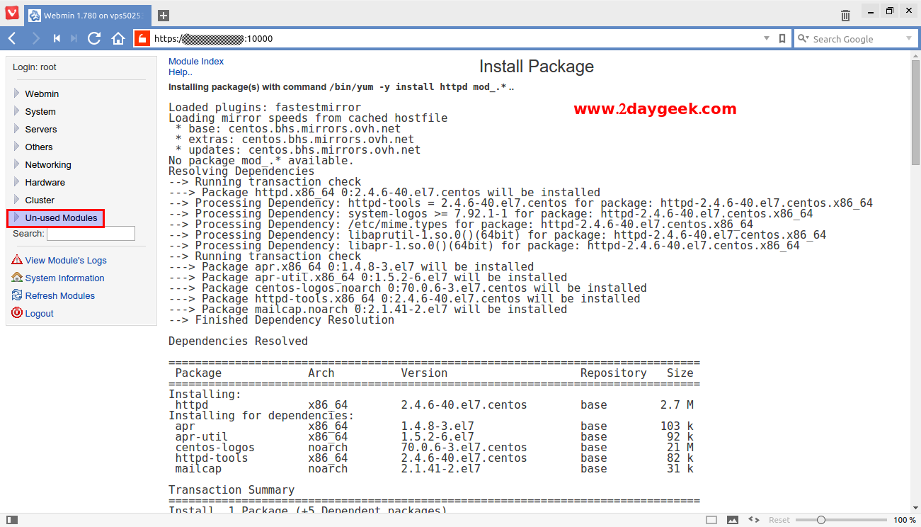 Detail Webmin Control Panel Nomer 46