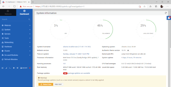 Detail Webmin Control Panel Nomer 10