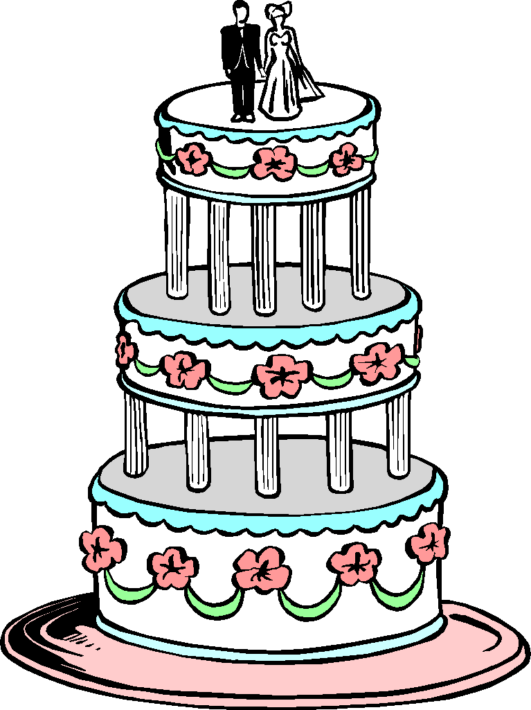 Detail Wedding Cake Clip Art Free Nomer 3