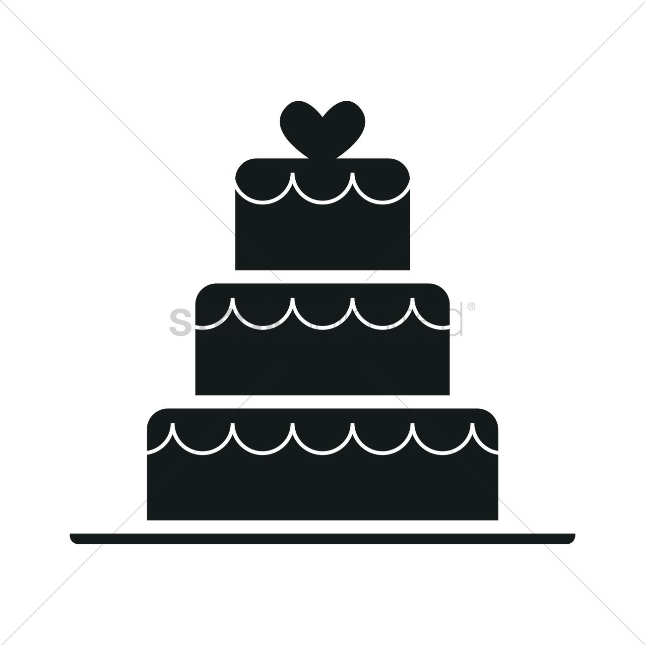 Detail Wedding Cake Silhouette Clip Art Nomer 3