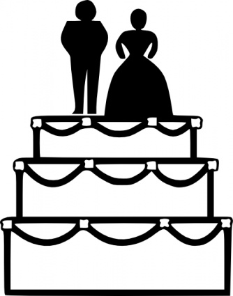 Detail Wedding Cake Silhouette Clip Art Nomer 36