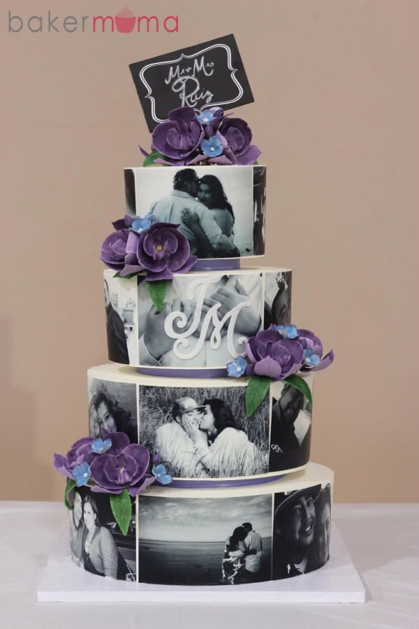 Detail Wedding Cake With Photo Nomer 27