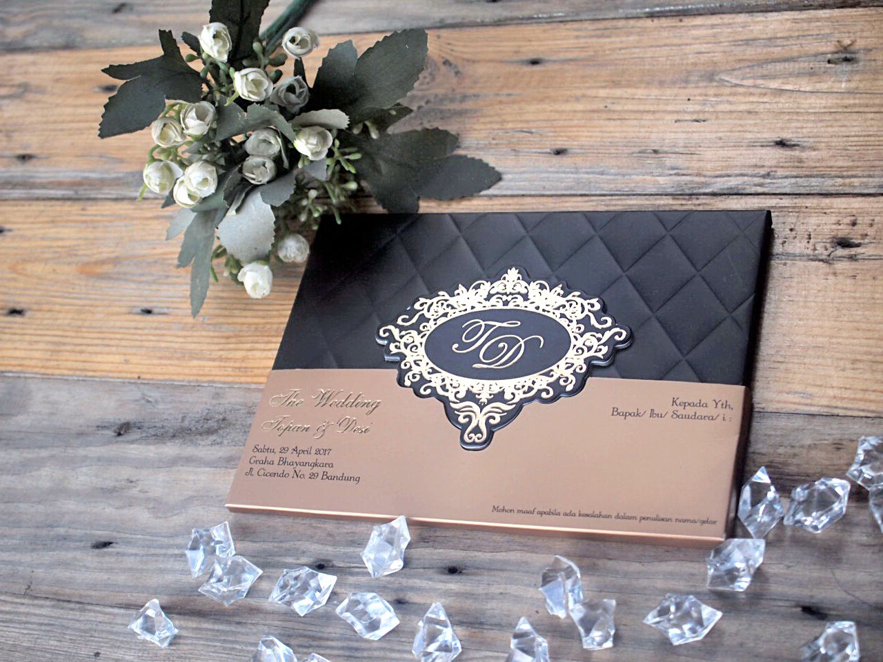 Detail Wedding Card Mewah Nomer 5