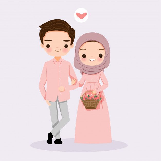 Detail Wedding Cartoon Hijab Nomer 11