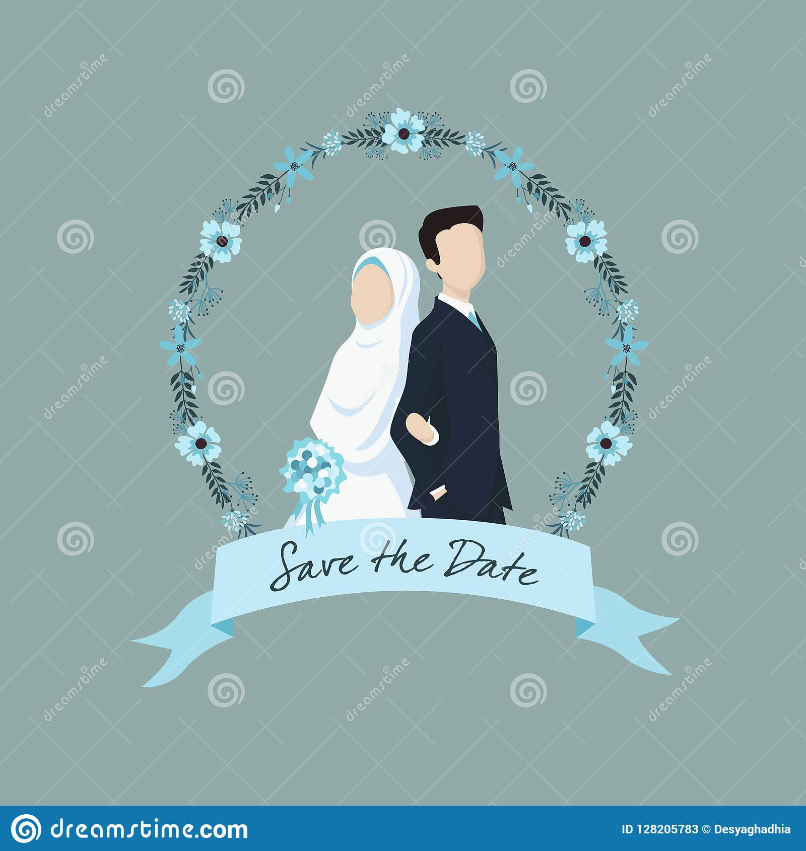 Detail Wedding Cartoon Hijab Nomer 19