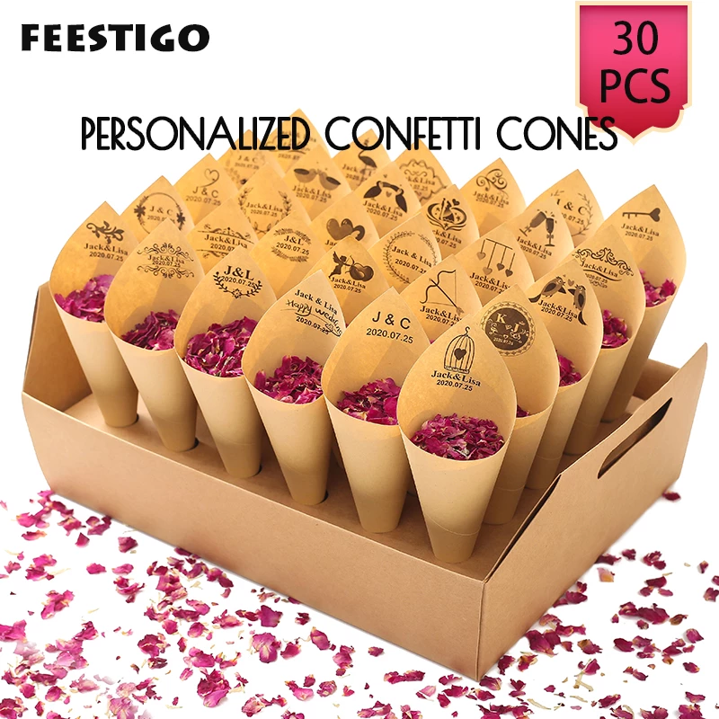 Detail Wedding Confetti Cones Nomer 2