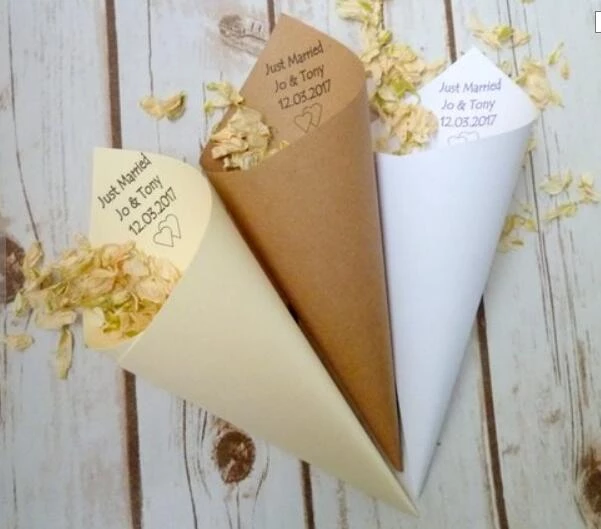 Detail Wedding Confetti Cones Nomer 16