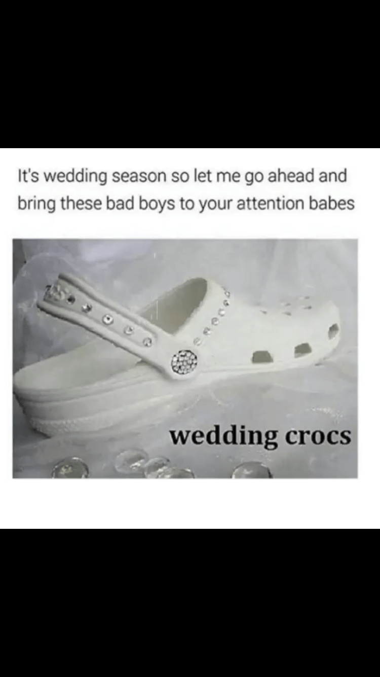 Detail Wedding Crocs Meme Nomer 40