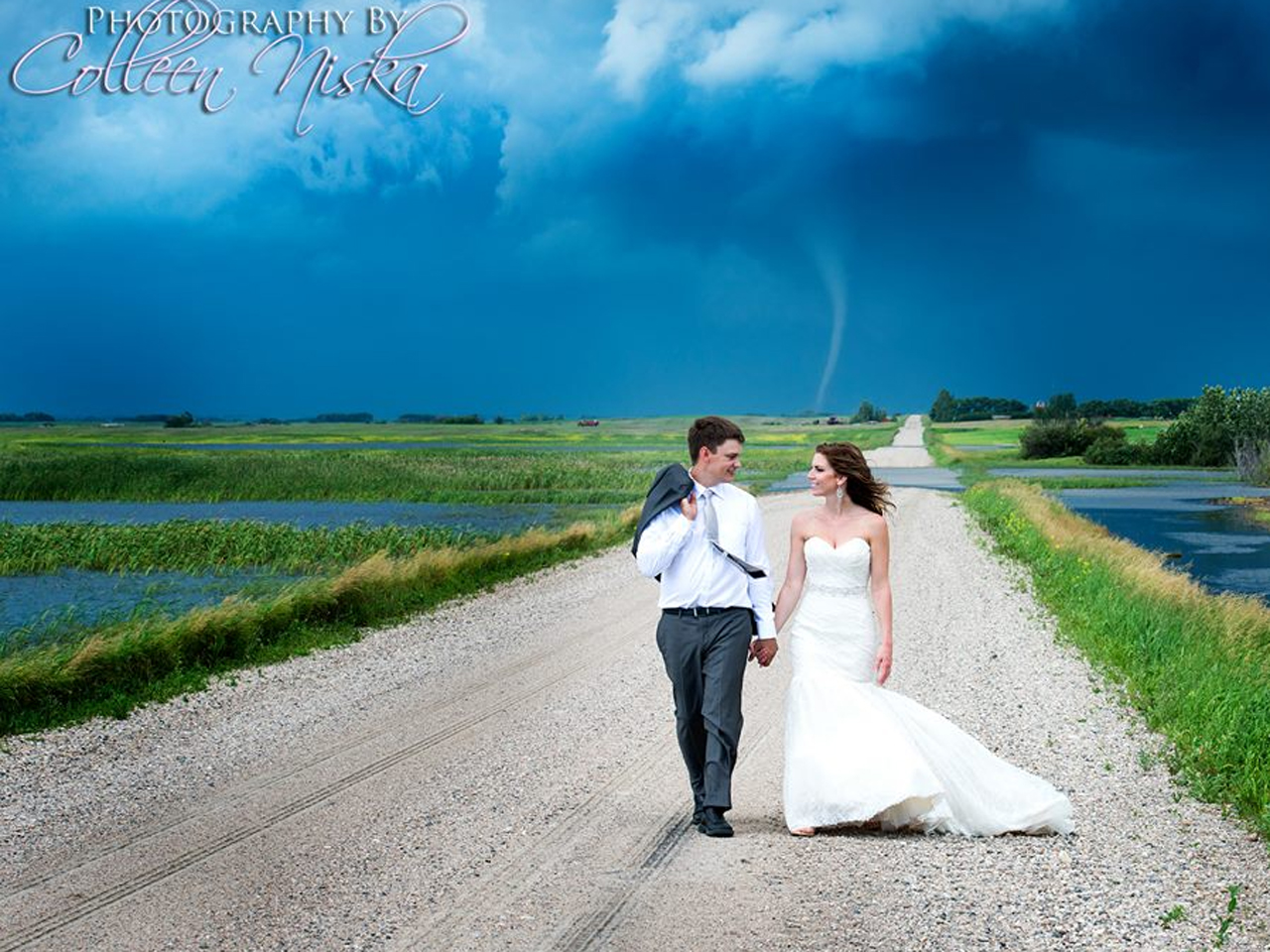 Wedding Pic With Tornado In Background - KibrisPDR