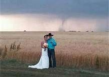 Detail Wedding Pic With Tornado In Background Nomer 2