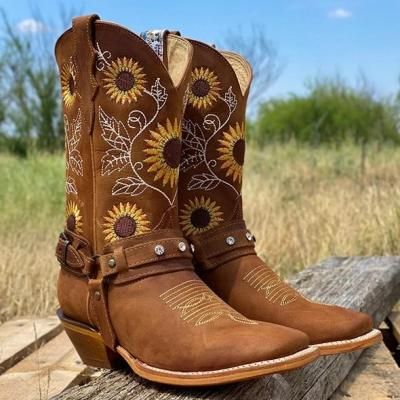 Detail Wedding Sunflower Cowboy Boots Nomer 19