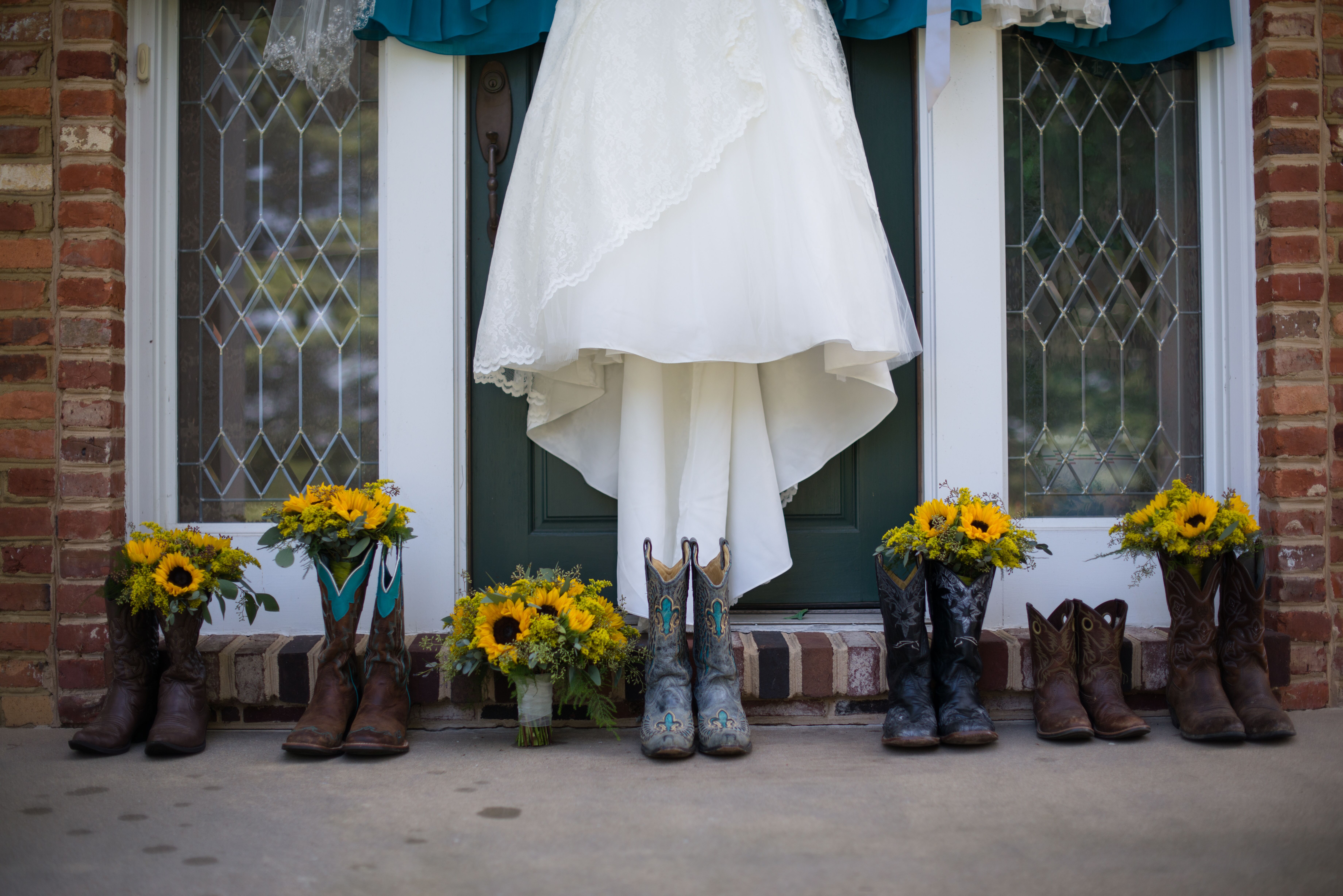 Detail Wedding Sunflower Cowboy Boots Nomer 5