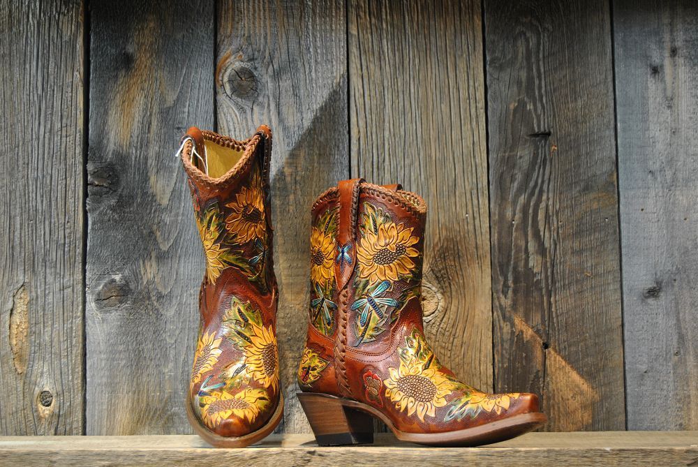 Detail Wedding Sunflower Cowboy Boots Nomer 9