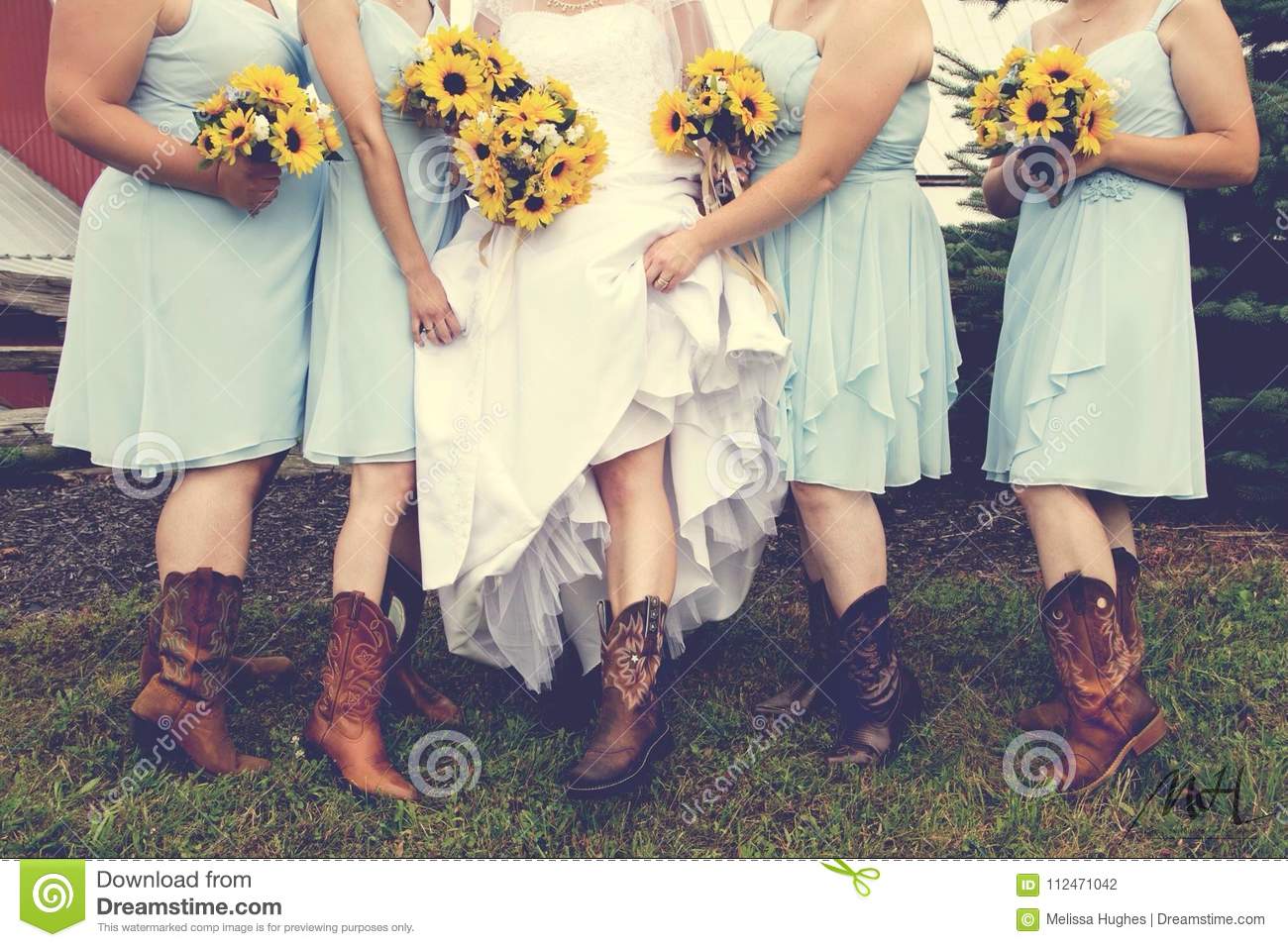 Detail Wedding Sunflower Cowboy Boots Nomer 10