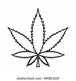 Detail Weed Leaf Outline Drawing Nomer 15