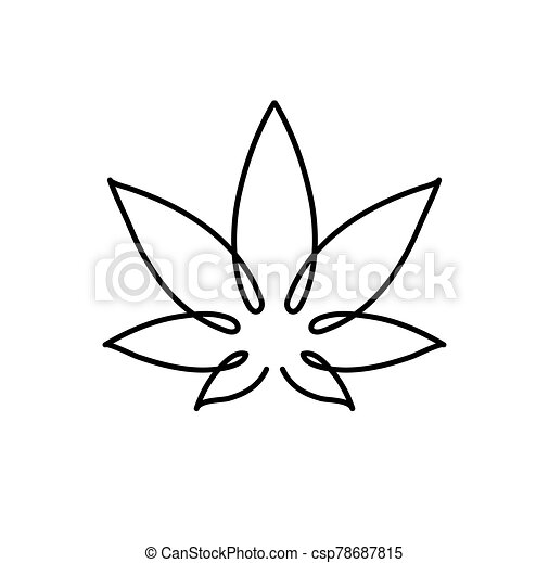 Detail Weed Leaf Outline Drawing Nomer 53