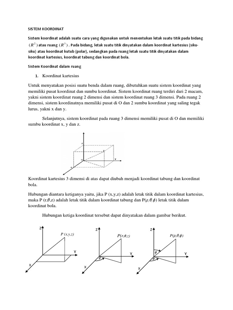 Detail Sistem Koordinat Kartesius 3 Dimensi Nomer 39