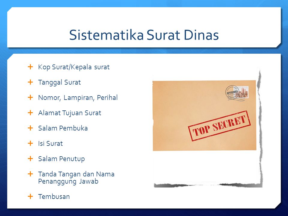 Detail Sistematika Surat Dinas Nomer 5