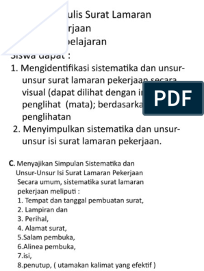 Detail Sistematika Surat Lamaran Pekerjaan Nomer 41