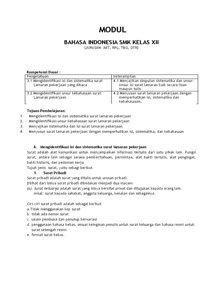 Detail Sistematika Surat Lamaran Pekerjaan Nomer 51