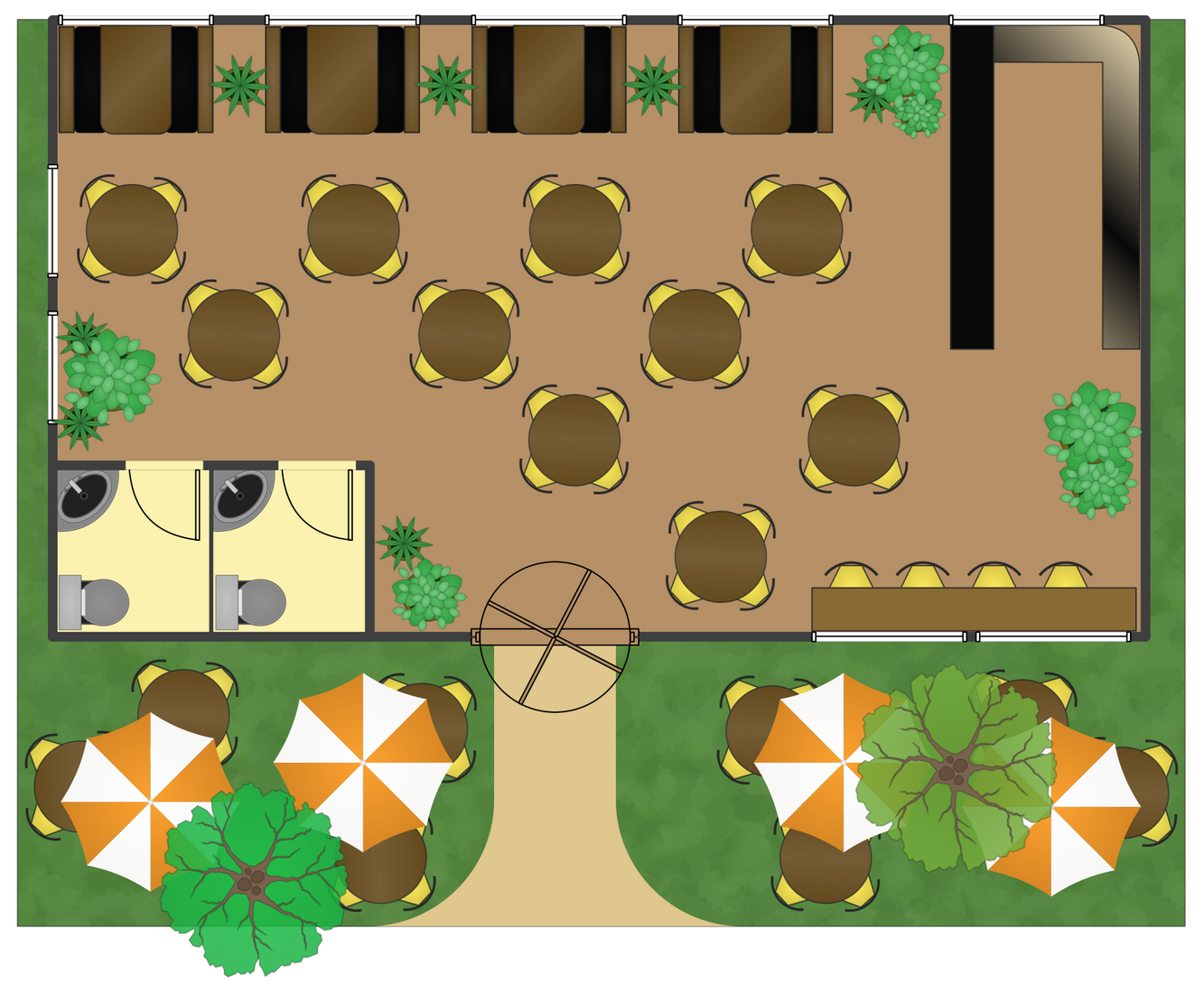 Detail Site Plan Cafe Nomer 8